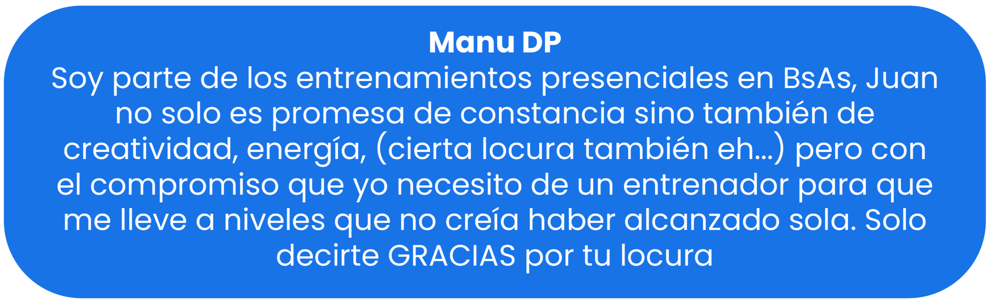 Entrenás conmigo. No con una app.